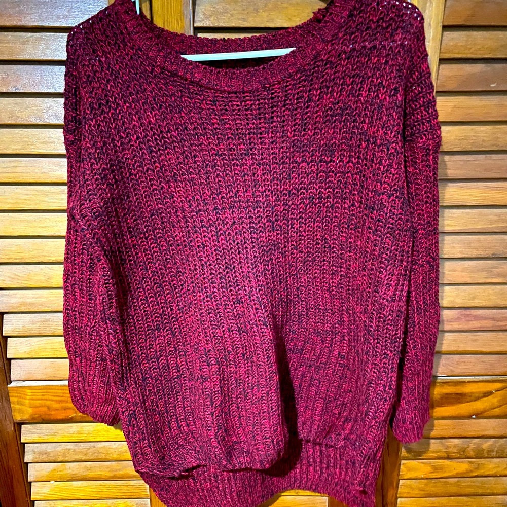 High-low sweater